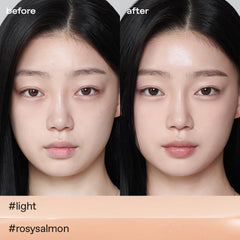 Glow concealer in light shade targets blemishes for seamless finish.