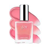 glow liquid blush bottle pour shows premium oil-blend for easy application