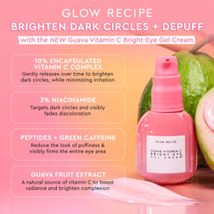 Glow Recipe Guava Vitamin C Eye Gel texture close-up showing smooth, non-greasy feel.