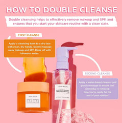 Glow Recipe balm emulsifies into a milky texture during rinsing