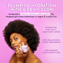 Glow Recipe Plum Plump jar open shows creamy gel texture for quick absorption
