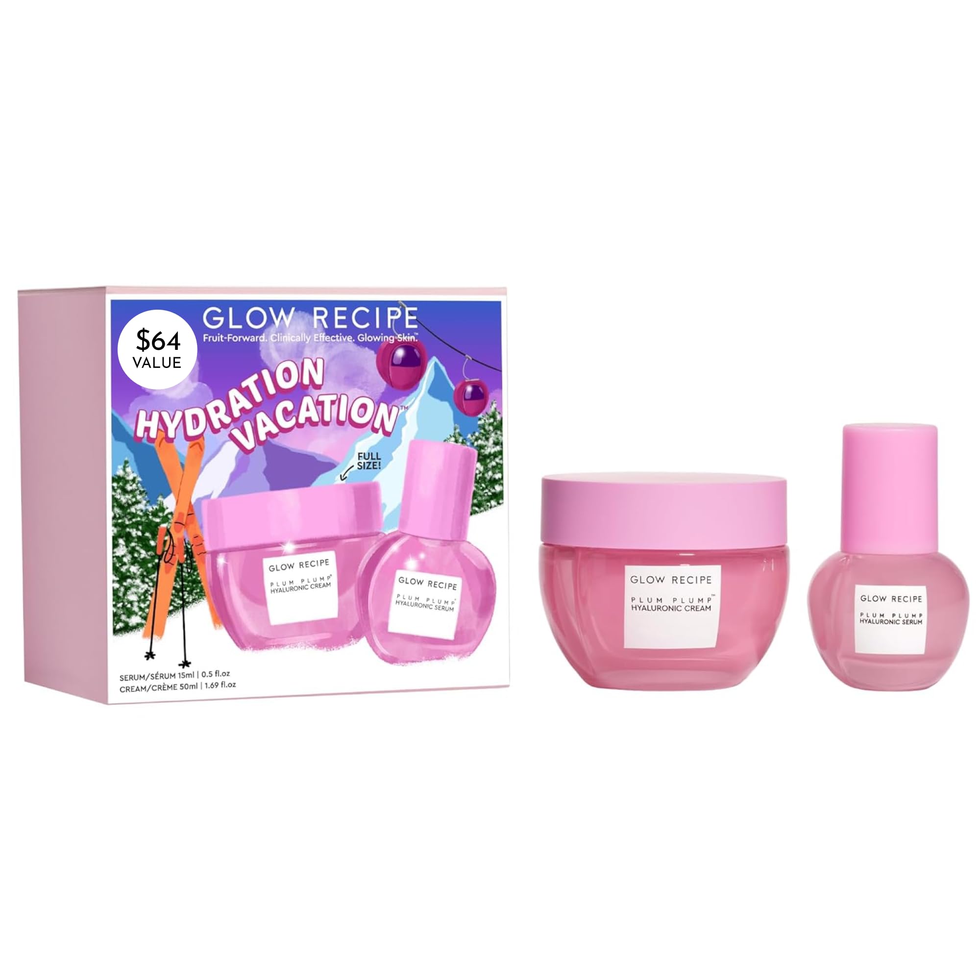 Glow Recipe Plum Plump serum pump demonstrates easy, hydrating application.