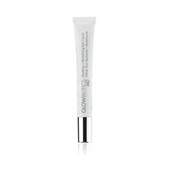 Glowbiotics soothing eye cream jar showing hydrating, cooling formula for the delicate eye area