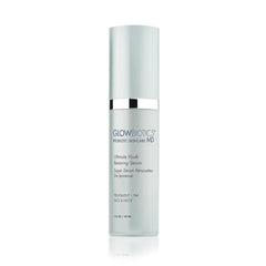 Glowbiotics Ultimate Youth 5-in-1 serum bottle showing anti-aging performance and soothing probiotics.
