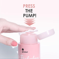 glowiest bottle with soft lighting highlights gentle exfoliation.