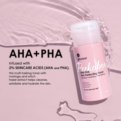 glowiest toner application on skin showing fresh, smooth texture.