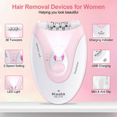 Glowshave Smooth Glide epilator with LED light illuminating fine hairs for precise removal