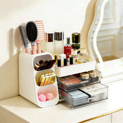 Glowspire makeup organizer drawers provide spacious storage for palettes and essentials.