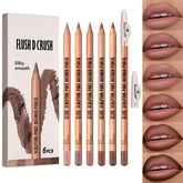 GLSFACE Classic Matte Lip Liner Set packaging displays six colors for versatile looks.