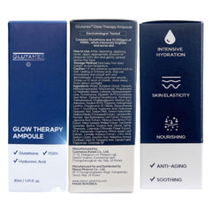 Glutanex Glow Therapy Serum applied on hand showing lightweight absorption