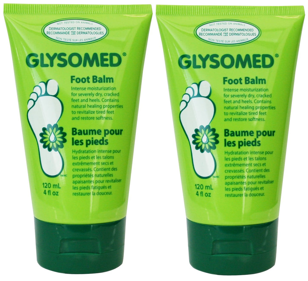 Glysomed Foot Balm Combo Pack front view with two 120 mL tubes for soft, revitalized feet.