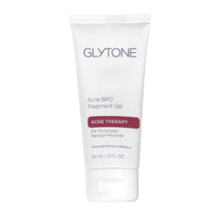 Glytone Acne BPO spot bottle close-up for on-the-go blemish control.