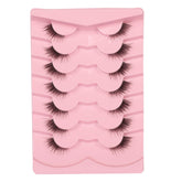 Gmagictobo natural half lashes, cat-eye clear band, for seamless daytime definition.