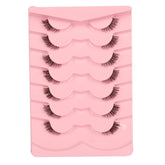 Gmagictobo short natural half eyelashes with wispy finish for daily wear.