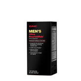 GNC Men's Ultra NourishHair bottle label highlighting hair health support