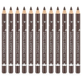 Go Ho 12-piece dark brown brow and eyeliner pencils for versatile definition.