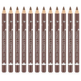 Go Ho brown eyebrow pencil set packaging showing 12-piece kit for versatile brow styling.