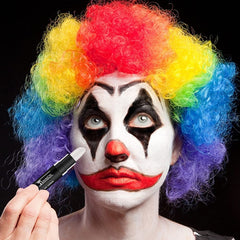Go Ho clown black stick cream adds bold eye and facial definition.