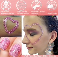 Go Ho glossy glitter gel sticks easily for quick layering.