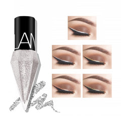 Go Ho Glitter Liquid Eyeliner Shiny Silver adds cool metallic shine