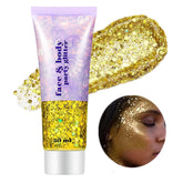 Go Ho Gold face body glitter jar shows radiant festival sparkle.