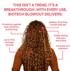 Goddess Maintenance leave-in mask smooths frizz for a sleek, touchable finish.