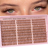 Goddvenus brown lash clusters 300pcs for natural soft glam daily wear.