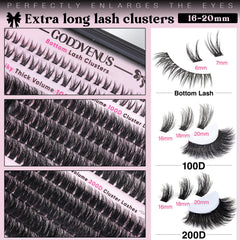 Goddvenus D curl ultra-volume clusters for a lifted wide-eyed effect
