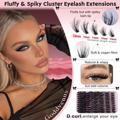 Goddvenus lash clusters crafted from soft vegan fibres for gentle wear.