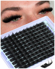 Goddvenus wispy lash clusters pack for easy natural-volume enhancement.