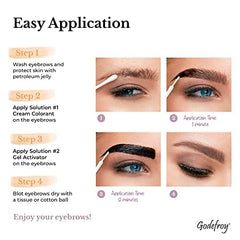 Godefroy brow color setup process for at-home use