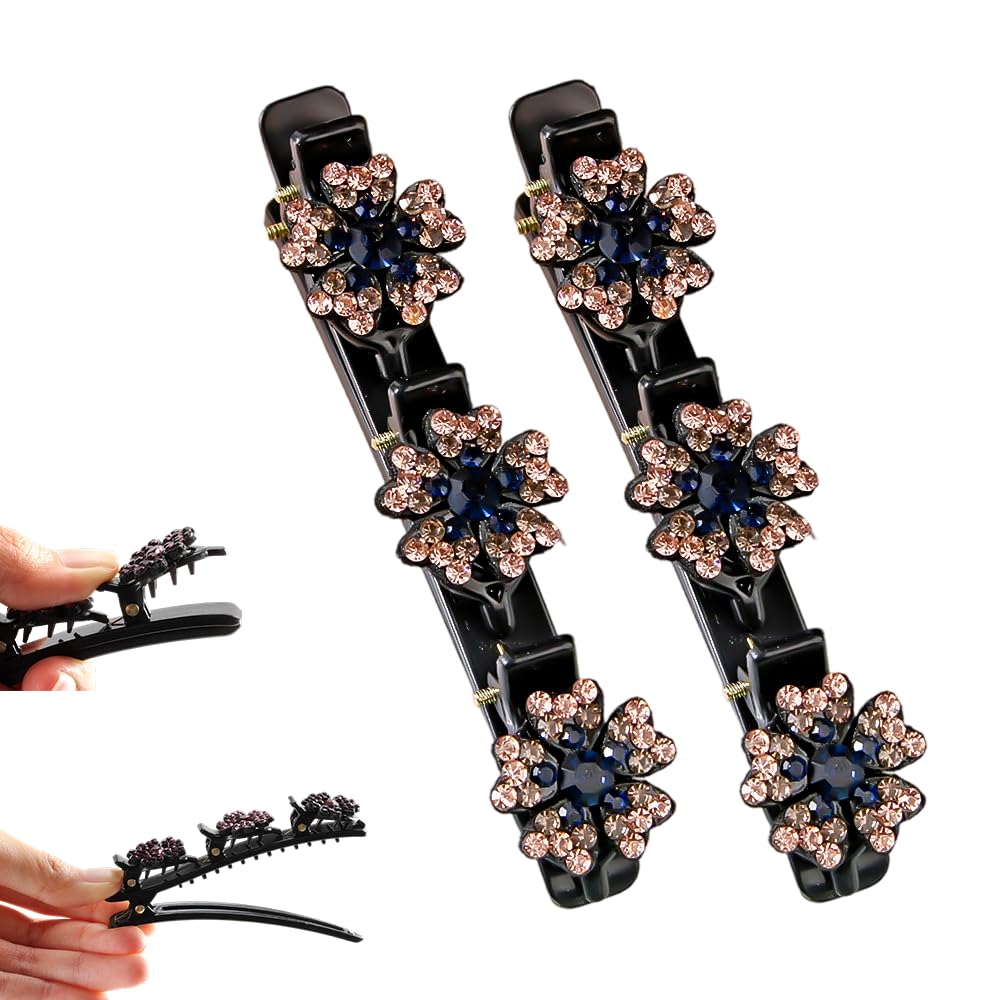 Godmifa Sparkling Crystal Stone Braided Hair Clip adds instant glamour to everyday styling