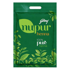 Godrej Nupur Henna Mehndi packaging shows a 400 g pouch for easy at-home application.
