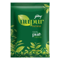 Godrej Nupur Henna powder pack 500 g for natural color and conditioning.