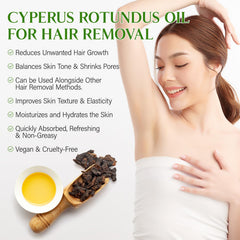 GOGIFTGO Cyperus Rotundus Oil suitable for face and body use