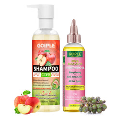 Goiple apple cider vinegar shampoo bottle for clarifying scalp and hair health