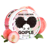 Goiple Edge Control Wax Sweet Peach bottle showing shine and smooth edges.