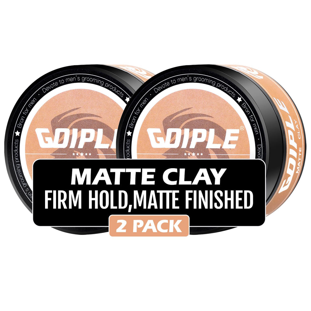 Goiple hair clay jar close-up showing matte finish and firm hold