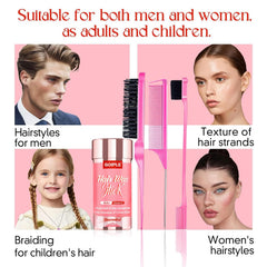 Goiple hair comb styling session for versatile looks.