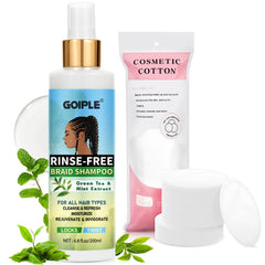 Goiple rinse-free shampoo bottle for braids delivering quick scalp refreshment