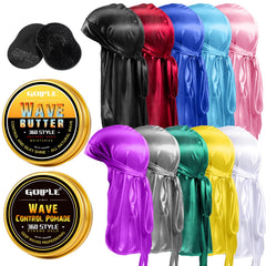 Goiple silky durag 360 wave kit for secure coverage and comfortable wear.