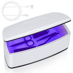 GoLashFun Nail Tools Sterilizer with blue light for quick tool disinfection.