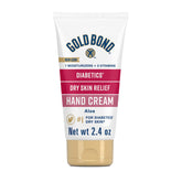 Gold Bond Diabetics' Dry Skin Relief Hand Cream bottle shows quick hydration