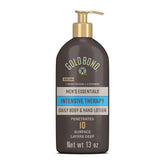 Gold Bond Men’s Essentials Lotion 13 oz pump for daily dry skin hydration.