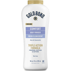 Gold Bond Ultimate Comfort bottle pour shows easy application for all-day moisture control.