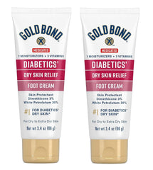 Gold Bond Ultimate Diabetics' Foot Cream pack of 2 provides long-lasting moisture for dry feet