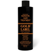 Gold Keratin Treatment Blowout bottle ready for smoothing, premium formula.