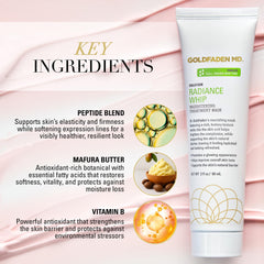 Goldfaden MD Radiance Whip texture close-up emphasizes creamy hydration