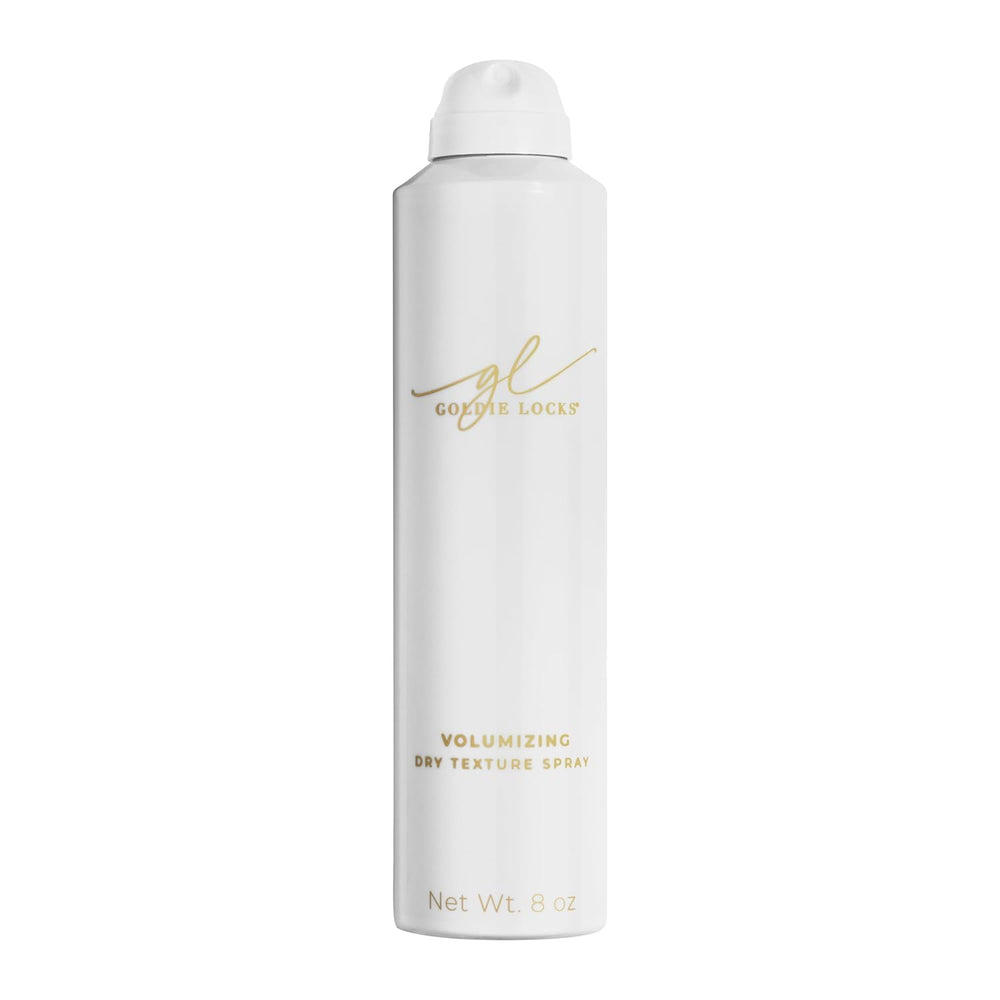 Goldie Locks Volumizing Texture Spray boosts root lift for fuller-looking hair.