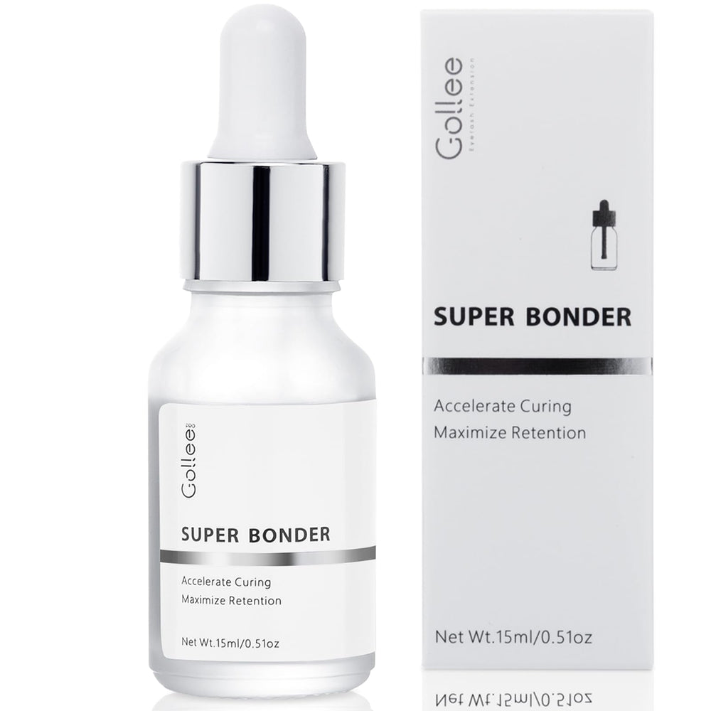 GOLLEEPRO lash bonder bottle showing product, supporting retention with any adhesive